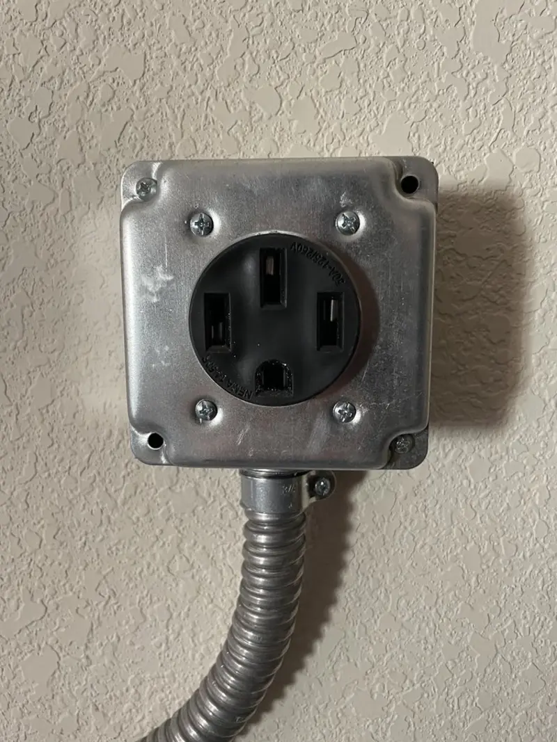 NEMA 14-50 outlet installed for Electrical Panel Upgrade in Delta